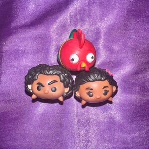 Disney Moana Tsum Tsum Set - Maui Heihei Rare Collectible Toy Set Kids Gift